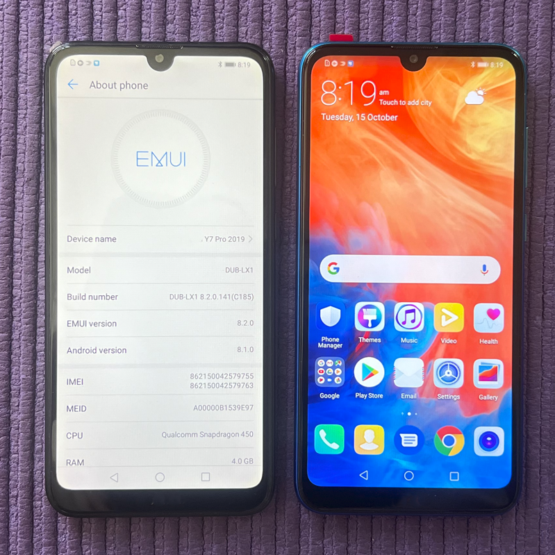 Wholesale Original Second Hand Phone For Huawei Y7 2019 cell phone original global version Y7 Pro 2019